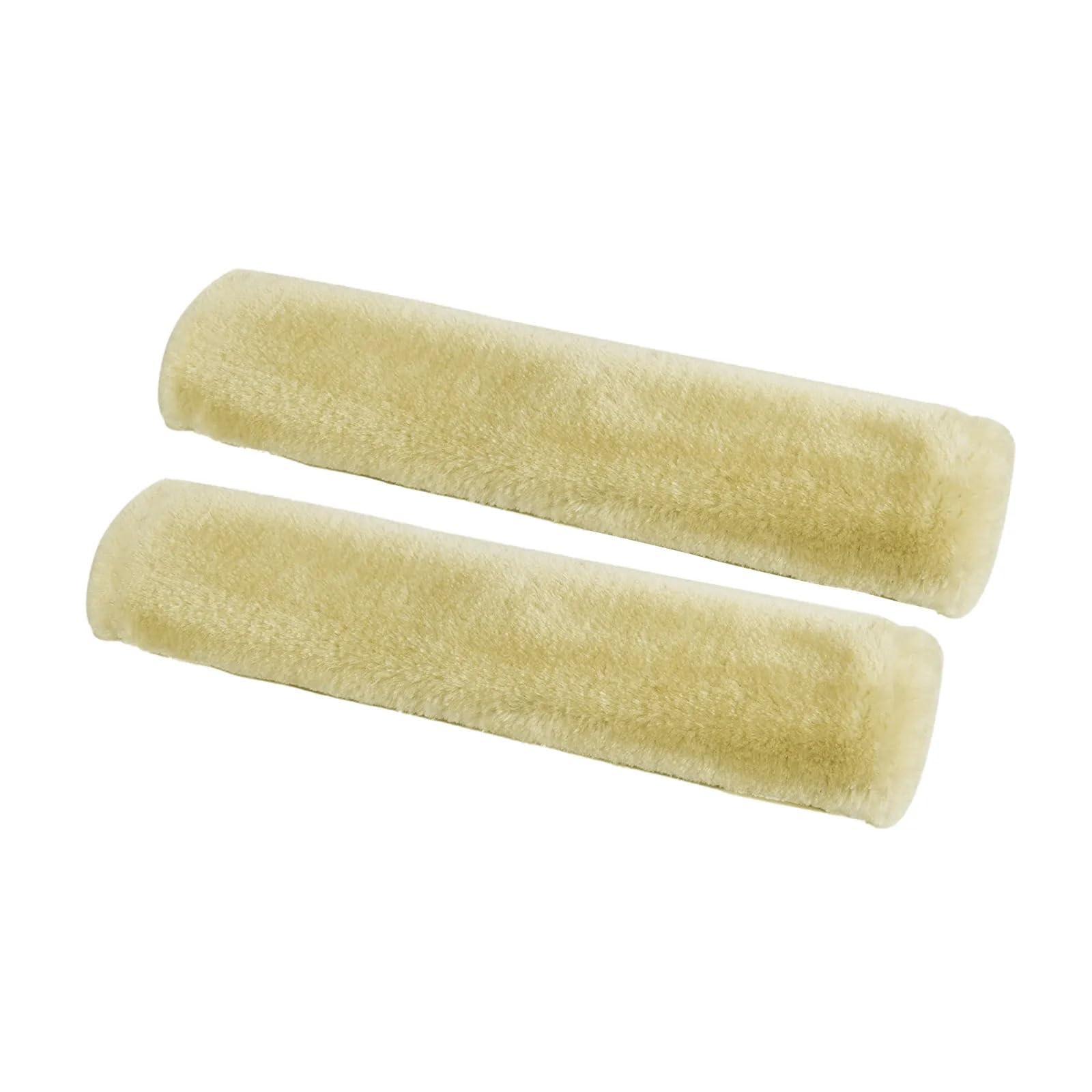 Gurtpolster Auto 2PCS Auto Sicherheitsgurt Abdeckung Sicherheitsgurt Schulterpolster Kissen Passend for Alle Autos Und Rucksack Weiche Autositzgurtpolster(Beige) von ZRHWSPD
