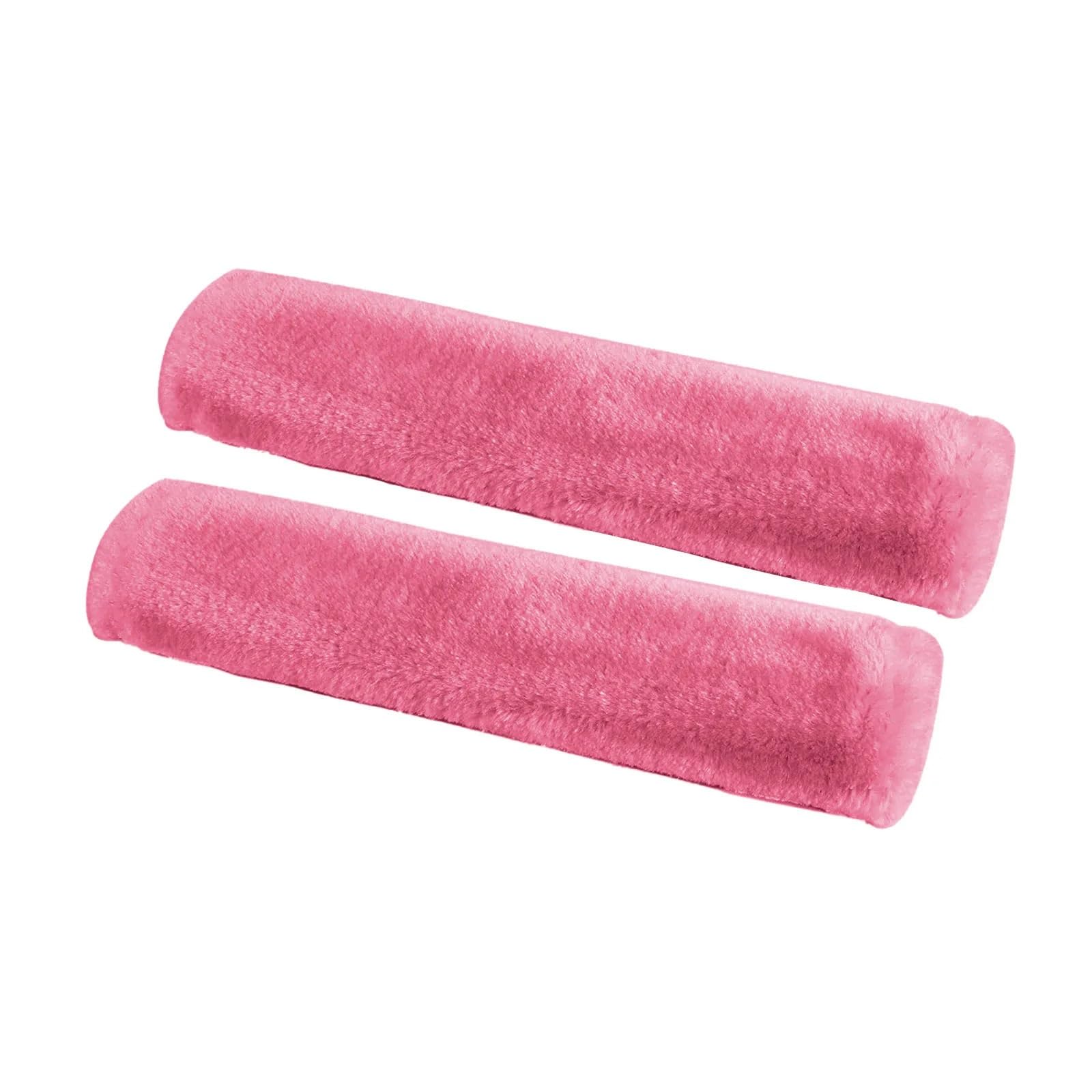 Gurtpolster Auto 2PCS Auto Sicherheitsgurt Abdeckung Sicherheitsgurt Schulterpolster Kissen Passend for Alle Autos Und Rucksack Weiche Autositzgurtpolster(Pink) von ZRHWSPD
