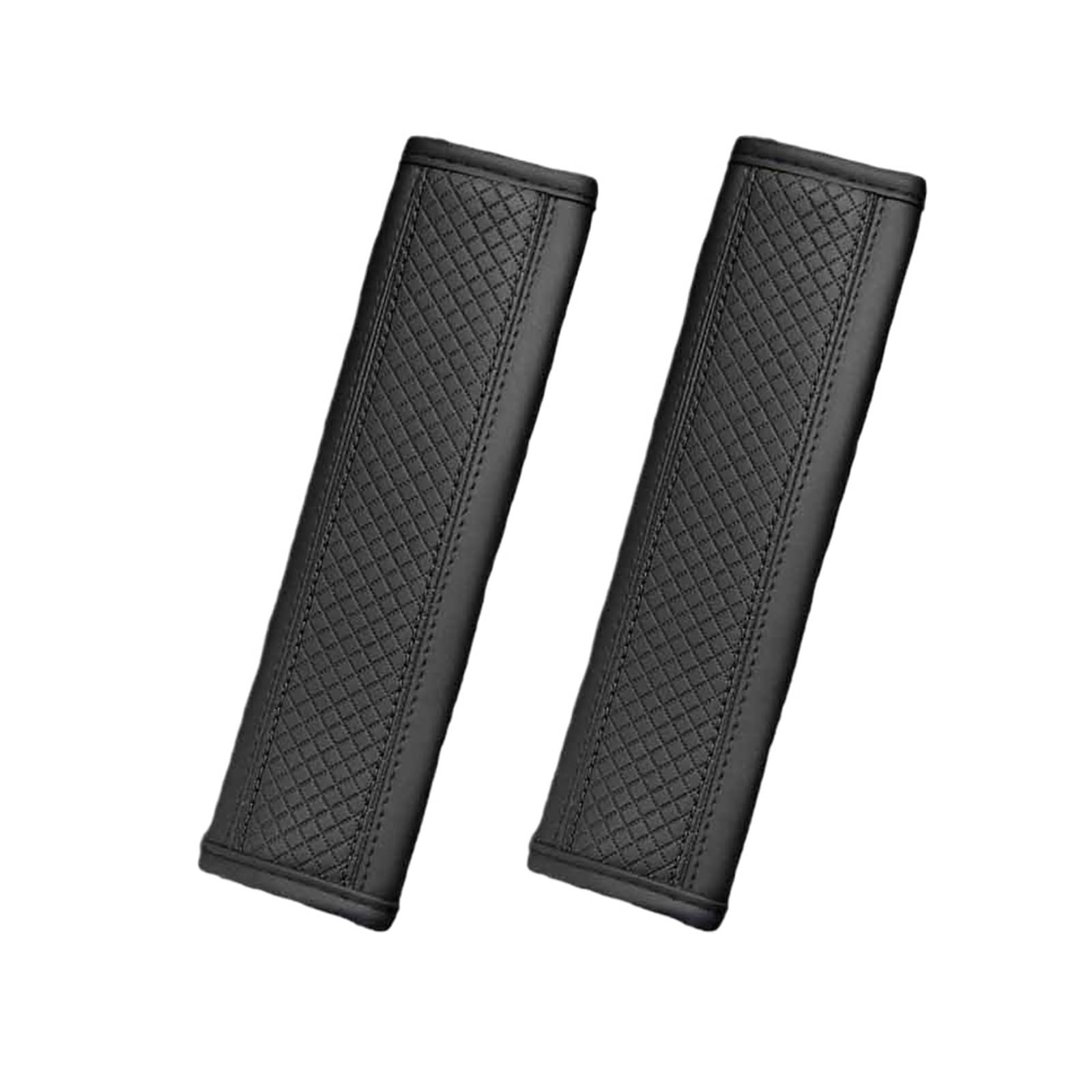 Gurtpolster Auto 2PCS PU-Leder-Autositzgurt-Schulterpolster, atmungsaktiver Sicherheitsgurtschutz for Autoinnenzubehör(2PCS Black) von ZRHWSPD