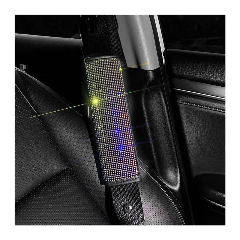 Gurtpolster Auto 2Pcs Kristall Diamant Sitz Gürtel Schulter Pads Auto Sicherheit Gürtel Abdeckungen Schutz Kissen Auto Dekor Auto Zubehör for Frauen(Color-2PCS) von ZRHWSPD