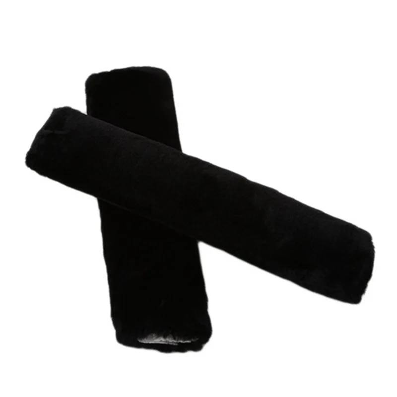 Gurtpolster Auto Auto-Sicherheitsgurt-Abdeckung, flauschig, Auto-Sicherheitsgurt, Sicherheitsgurt, Schulterpolster, Schutz for Erwachsene, Kinder, Auto-Innenausstattung, 2 Stück(Black) von ZRHWSPD