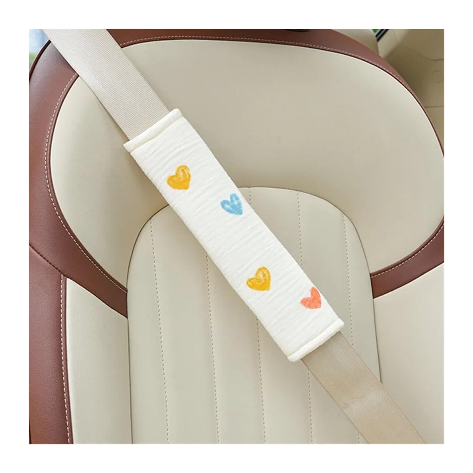 Gurtpolster Auto Auto-Sicherheitsgurt-Schulterschutz, Autositz, allgemein, Damen, vier Jahreszeiten, niedlicher Cartoon-Auto-Sicherheitsgurt, Schutzhülle(Chroma pads) von ZRHWSPD
