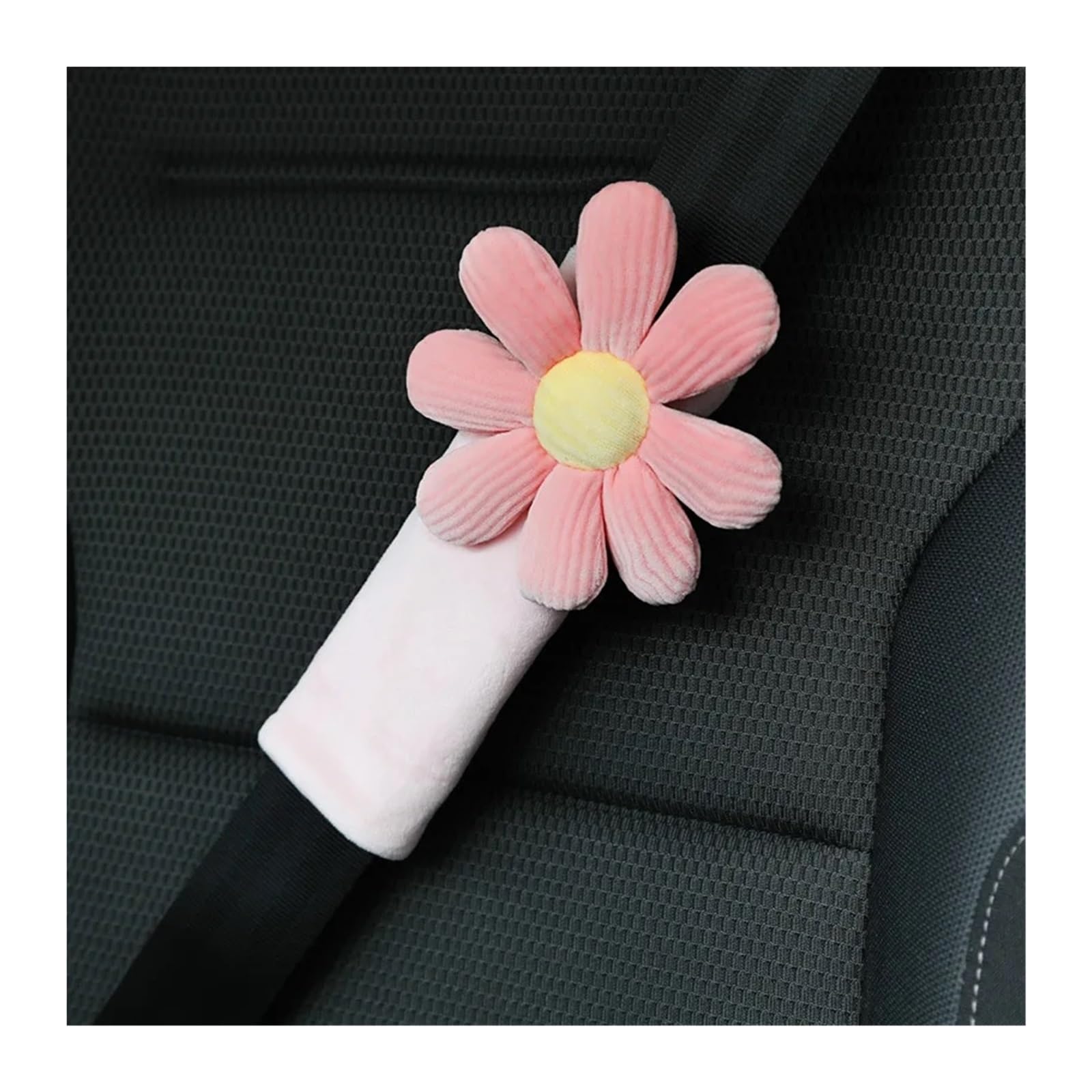 Gurtpolster Auto Auto-Sicherheitsgurt-Schulterschutz, niedliche Blume, Auto-Schulterschutz, kreativer Auto-Sicherheits-Schulterschutz, weiblich(Pink shoulder) von ZRHWSPD