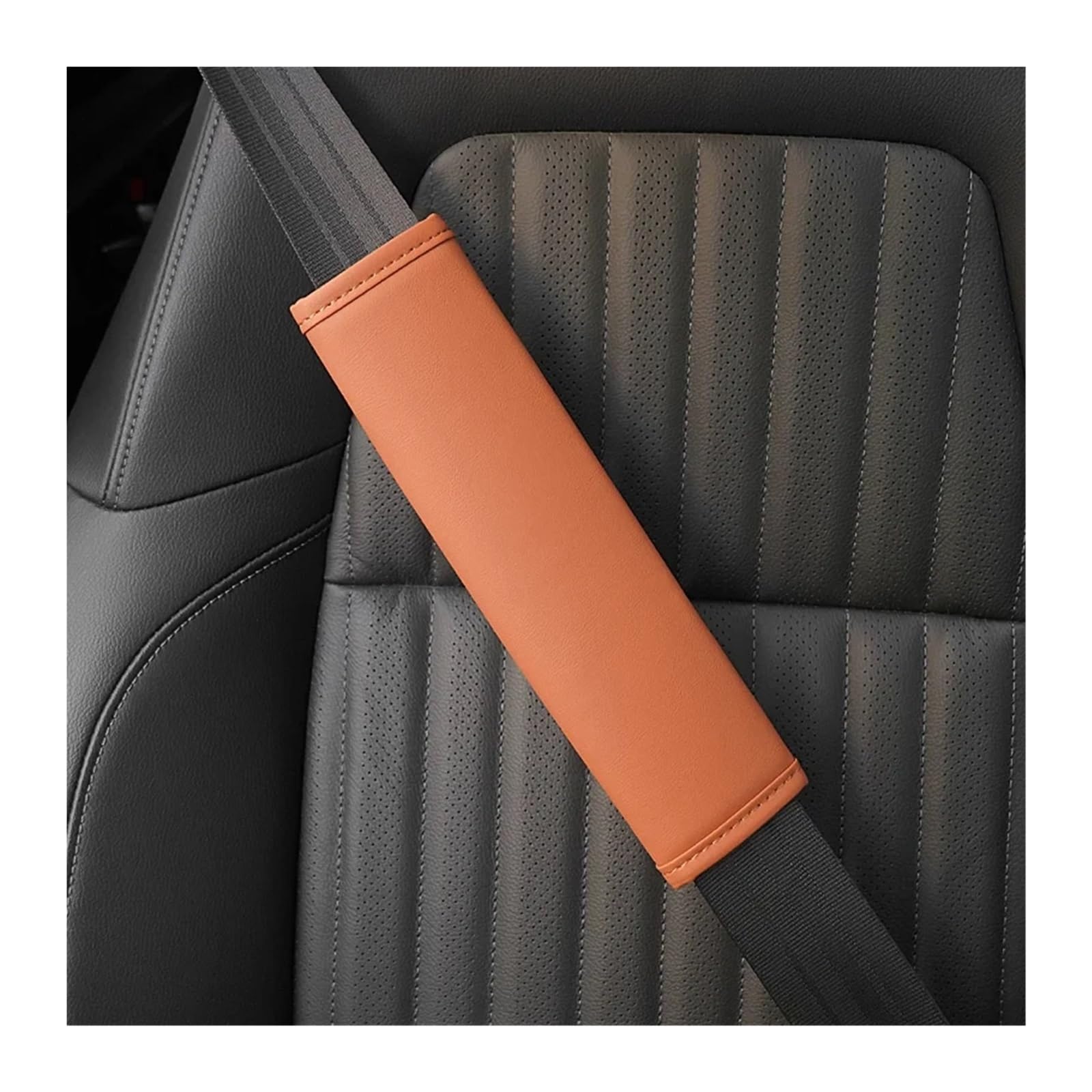 Gurtpolster Auto Auto Sitz Gürtel Schutz Pad Leder Schulter Kissen Abdeckung Universal Sicherheit Gürtel Schutz Abdeckung Innen Dekoration Accessori(Brown-1pcs) von ZRHWSPD