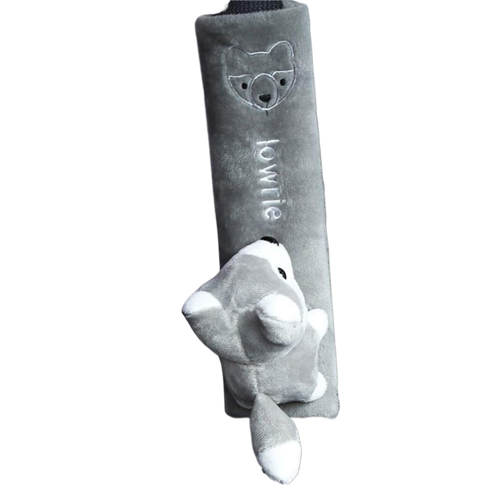 Gurtpolster Auto Niedliches Tier-Sicherheitsgurt-Zubehör, Auto-Sicherheitsgurt-Pads, Universal-Gurtpolster, Kissenbezug, Auto-Gurtschutz, Sicherheitsgurt-Abdeckung(Gray Lowrie) von ZRHWSPD