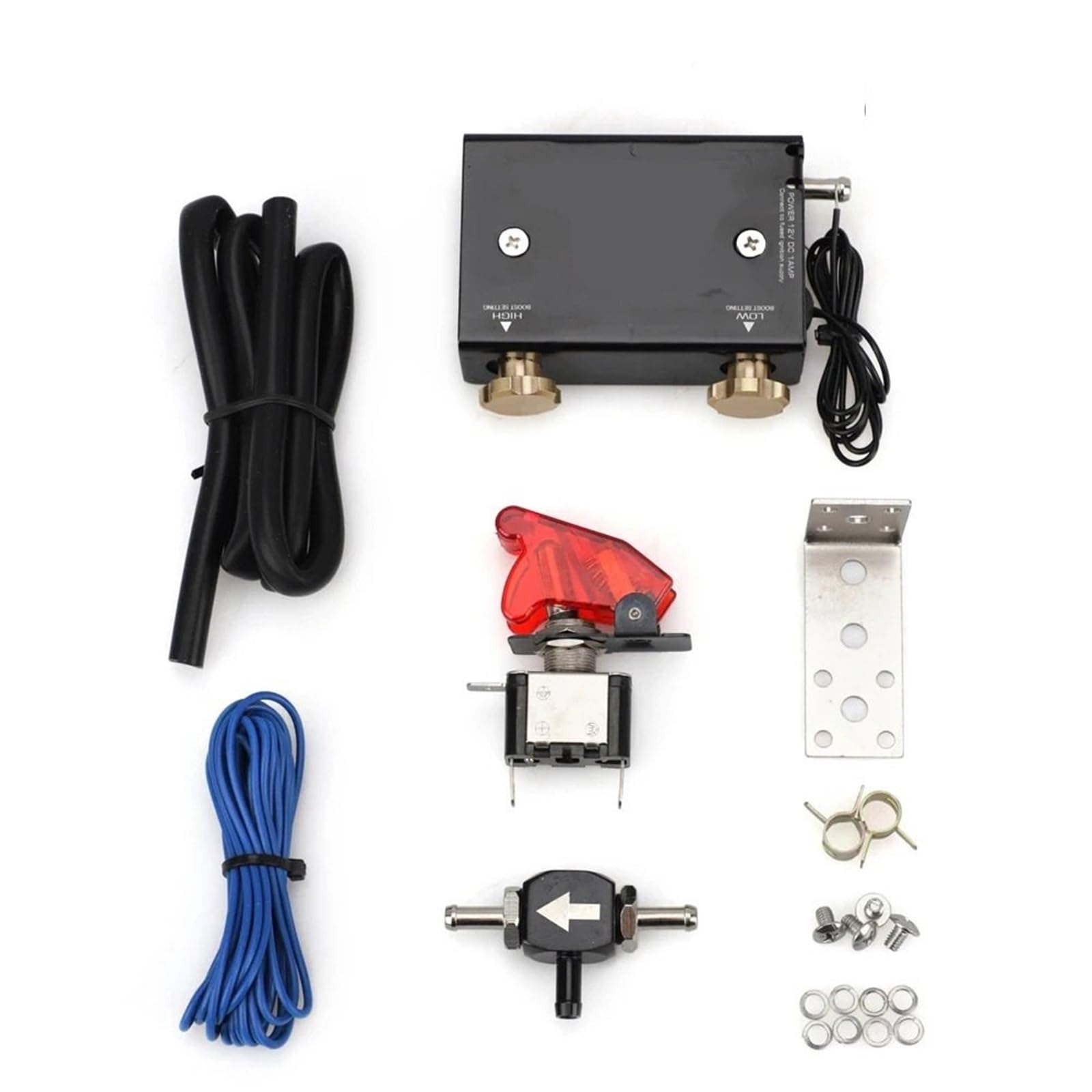 Abgasturbolader Blaues zweistufiges elektronisches Turbo-/Turbolader-Psi-Boost-Controller-Kit mit Schalter Turbocharger Kit Abgasturbolader Blaues zweistufiges elektronisches Turbo-/Turbolader-Psi-Boost-Controller-Kit mit Schalter Turbocharger Kit von ZRHYRG