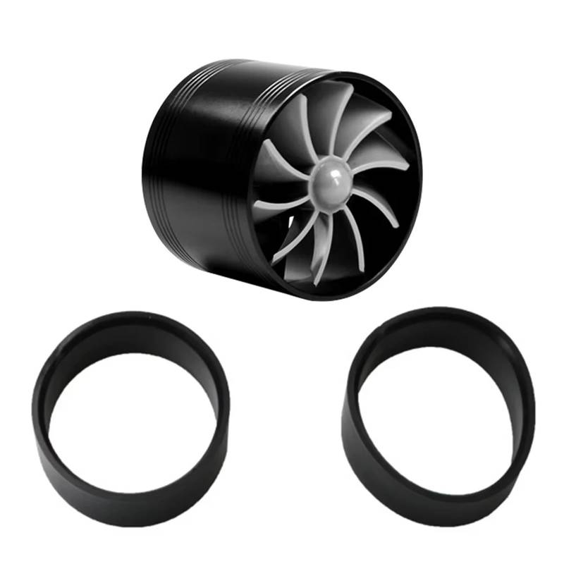 Abgasturbolader Einseitiger Auto-Lufteinlass Turbo Gas Heizöl Saver Fan Turbo Kompressor Turbine Motor Turbolader Power Zubehör Turbocharger Kit(Black) von ZRHYRG