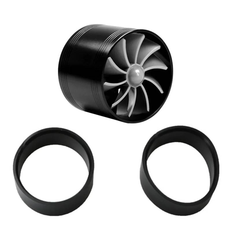 Abgasturbolader Einseitiger Auto-Lufteinlass Turbo Gas Heizöl Saver Fan Turbo Kompressor Turbine Motor Turbolader Power Zubehör Turbocharger Kit(Black) von ZRHYRG