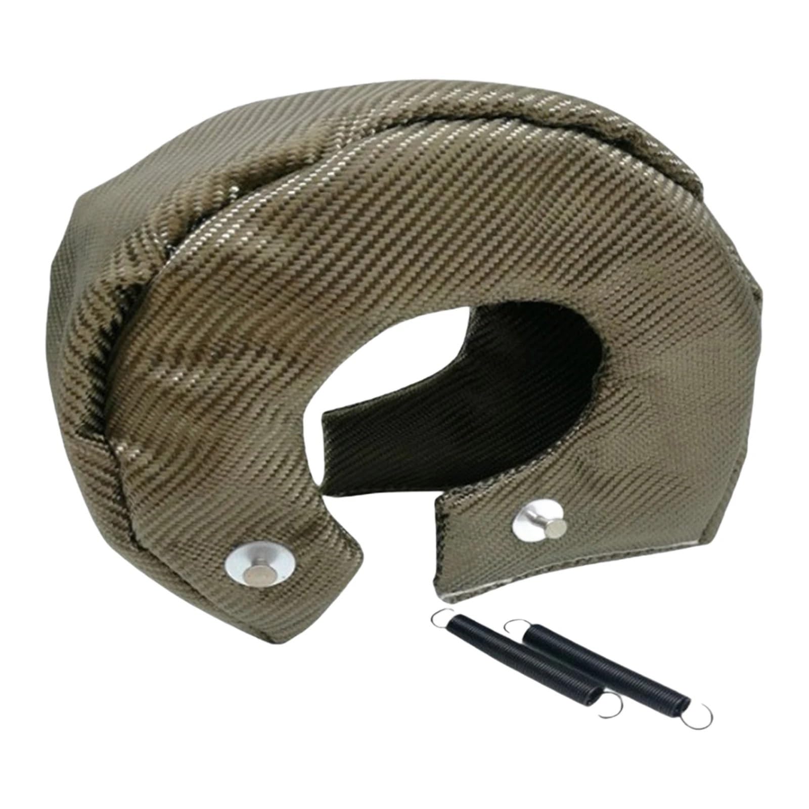 Abgasturbolader T3 T4 T6 Turbolader-Abdeckung, Wickeldecke, Wärmebarriere-Abdeckung, Turbo-Hitzeschild-Abdeckung, Wickelzubehör, Silikonfaser Turbocharger Kit(For T4) von ZRHYRG