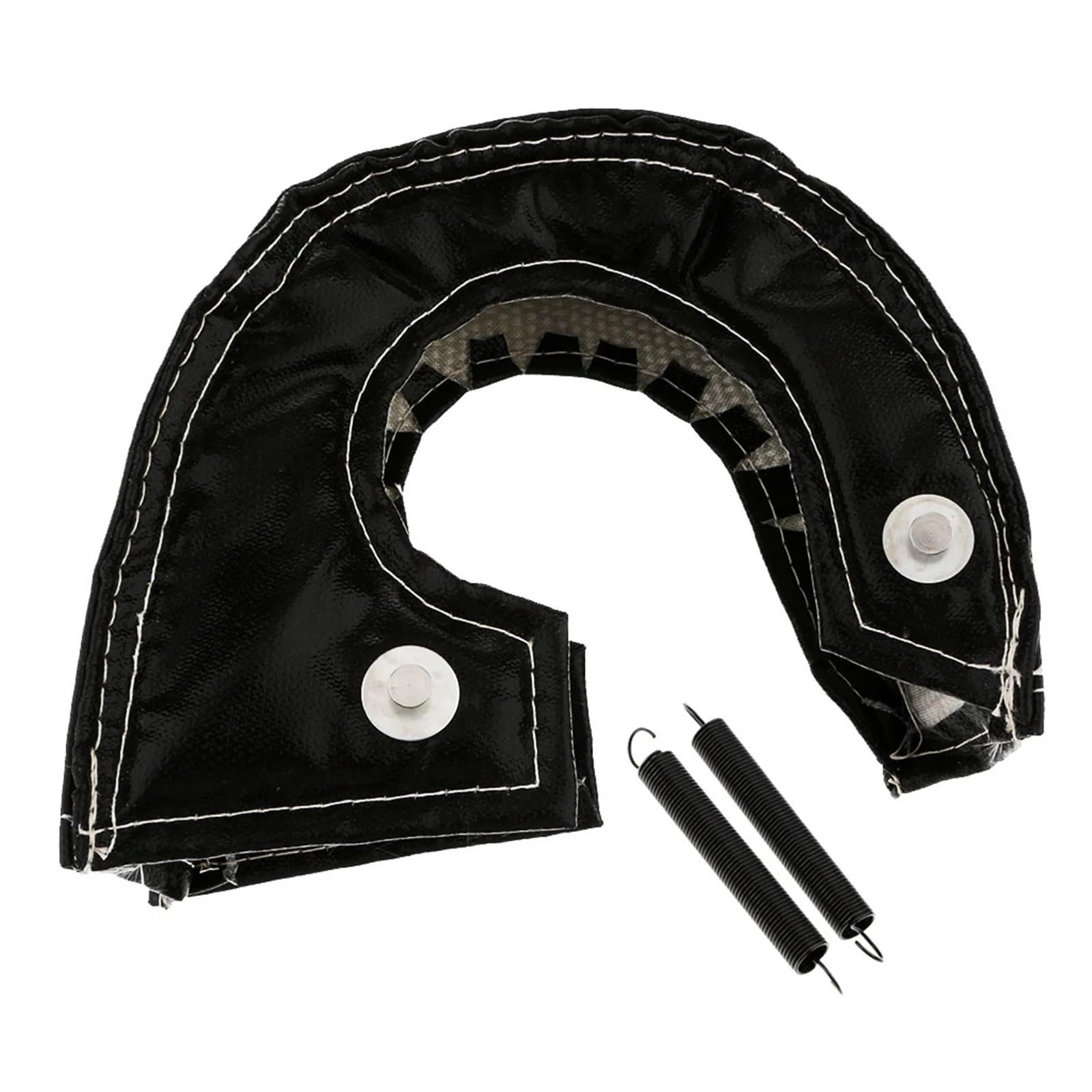 Abgasturbolader T3 Titan-Turbo-Hitzeschilddecke, Turbolader-Abdeckung mit Befestigungsfedern, Haken, automatische Turbo-Hitzeschildbarriere Turbocharger Kit(Black) von ZRHYRG