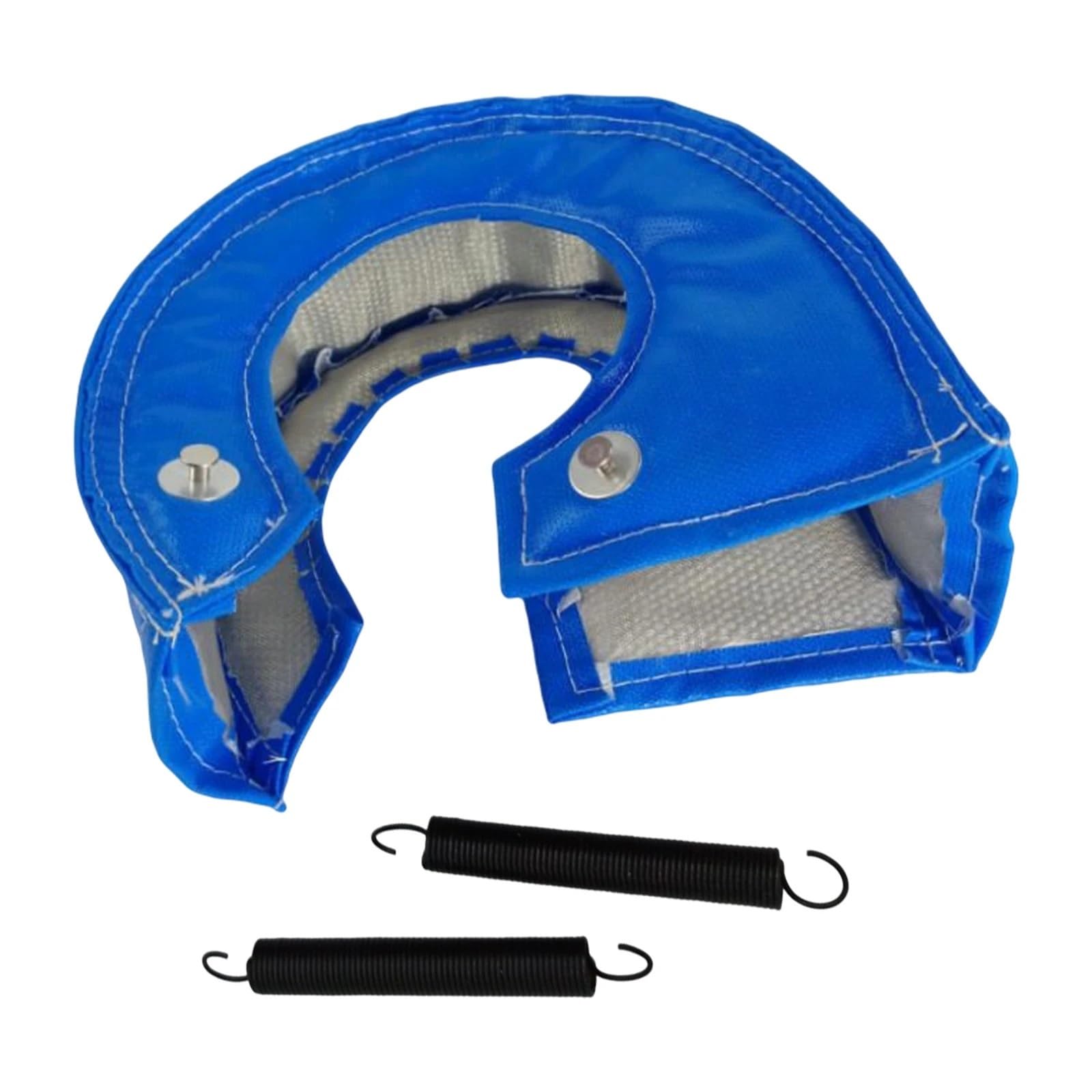 Abgasturbolader T3 Titan-Turbo-Hitzeschilddecke, Turbolader-Abdeckung mit Befestigungsfedern, Haken, automatische Turbo-Hitzeschildbarriere Turbocharger Kit(Blue) von ZRHYRG