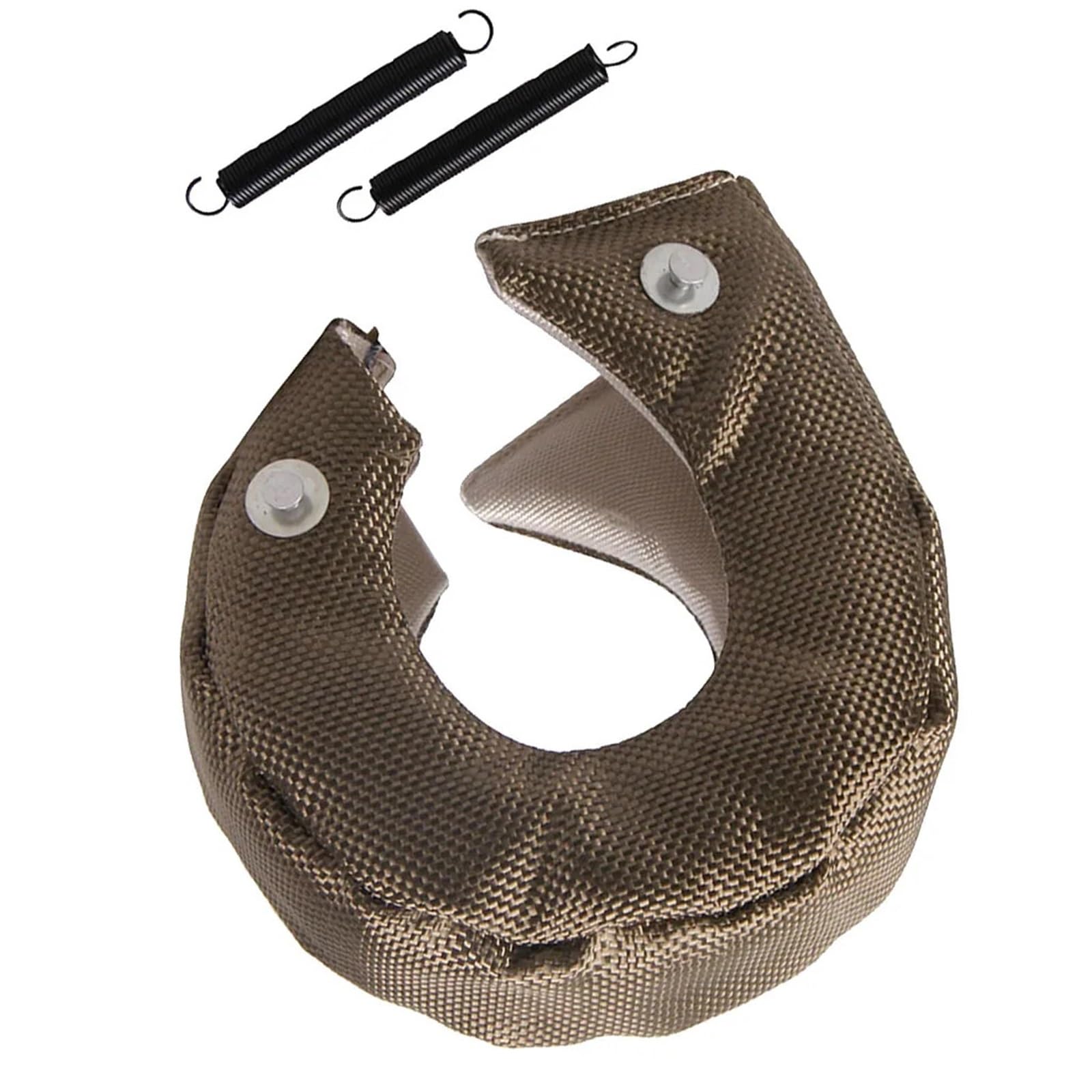 Abgasturbolader T3 Titan-Turbo-Hitzeschilddecke, Turbolader-Abdeckung mit Befestigungsfedern, Haken, automatische Turbo-Hitzeschildbarriere Turbocharger Kit(Brown) von ZRHYRG