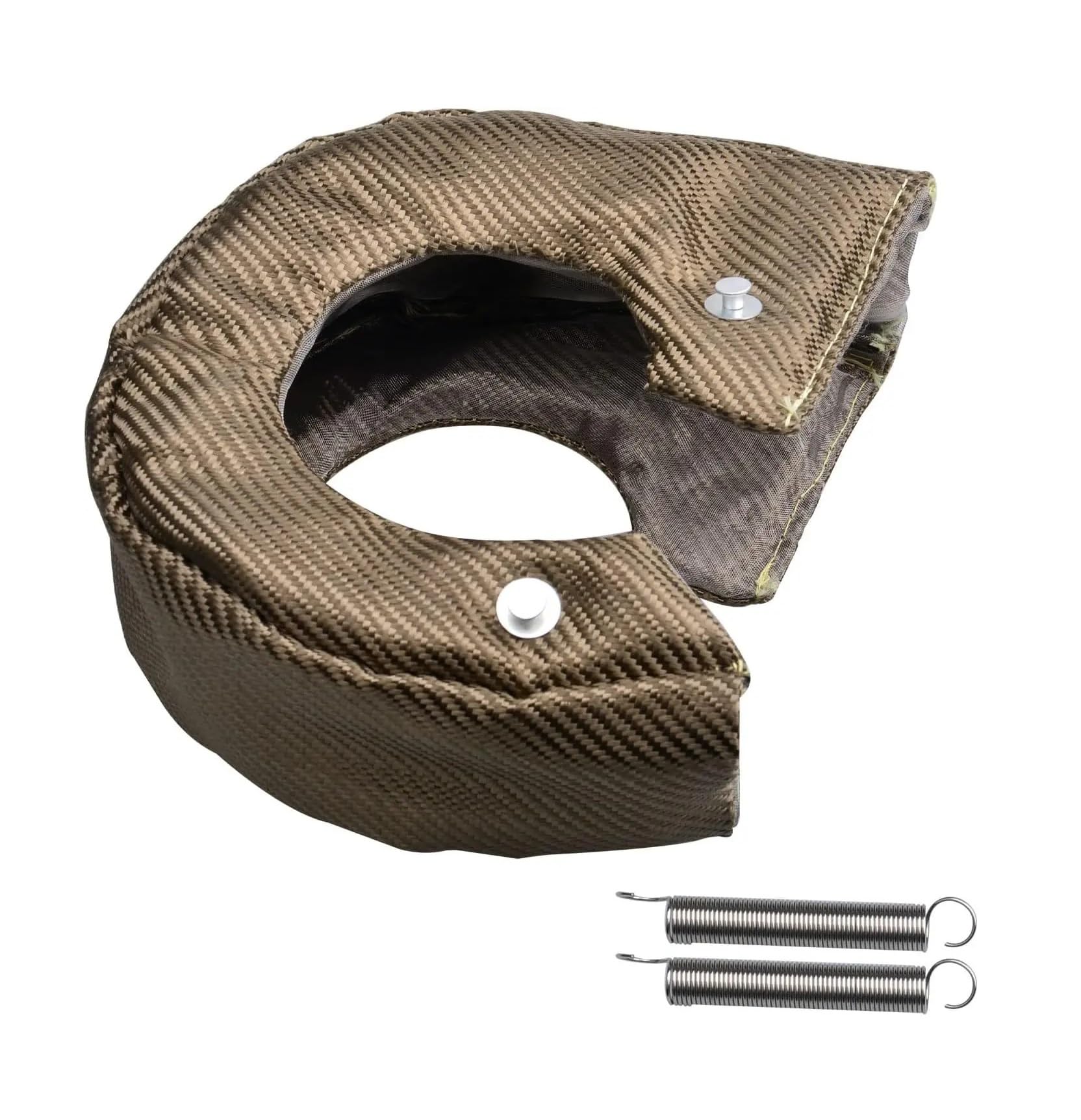 Abgasturbolader T4 T6 Titan Turbo Blanket Turbolader Hitzeschild mit Verschluss Federn Turbolader Turbocharger Kit(T4) von ZRHYRG