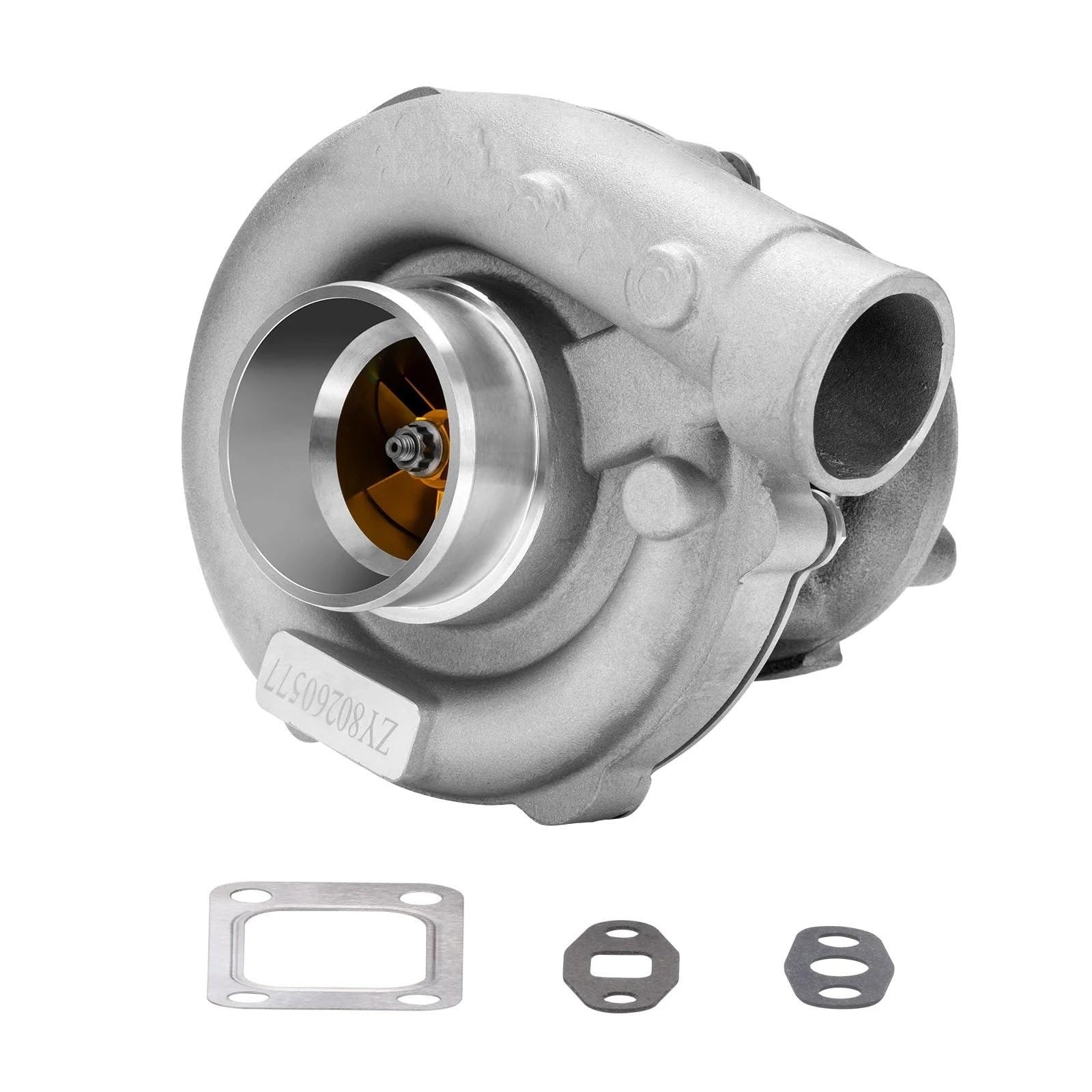Abgasturbolader Wastegate T3 T4 T04E T3 A/R .63 Turbolader Ölgekühlter 4/6 ZYLINDER 400+HP Billet T3 Ölgekühlter Turbolader für 1,5L-2,5L Turbocharger Kit Abgasturbolader Wastegate T3 T4 T04E T3 A/R .63 Turbolader Ölgekühlter 4/6 ZYLINDER 400+HP Billet T3 Ölgekühlter Turbolader für 1,5L-2,5L Turbocharger Kit von ZRHYRG