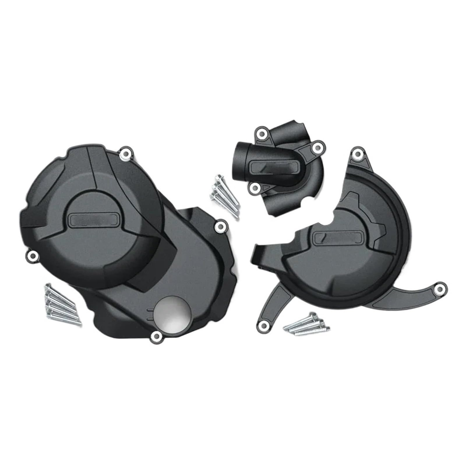 Motorabdeckungen Zubehör Motor Lichtmaschine Kupplung Schutz Abdeckung Zubehör Fit Für Ducati Monster 937 950 SP & MULTISTRADA V2 DESERTX 2021-2023 Motorschutzabdeckungen(1 Set-BK) von ZRHYRG