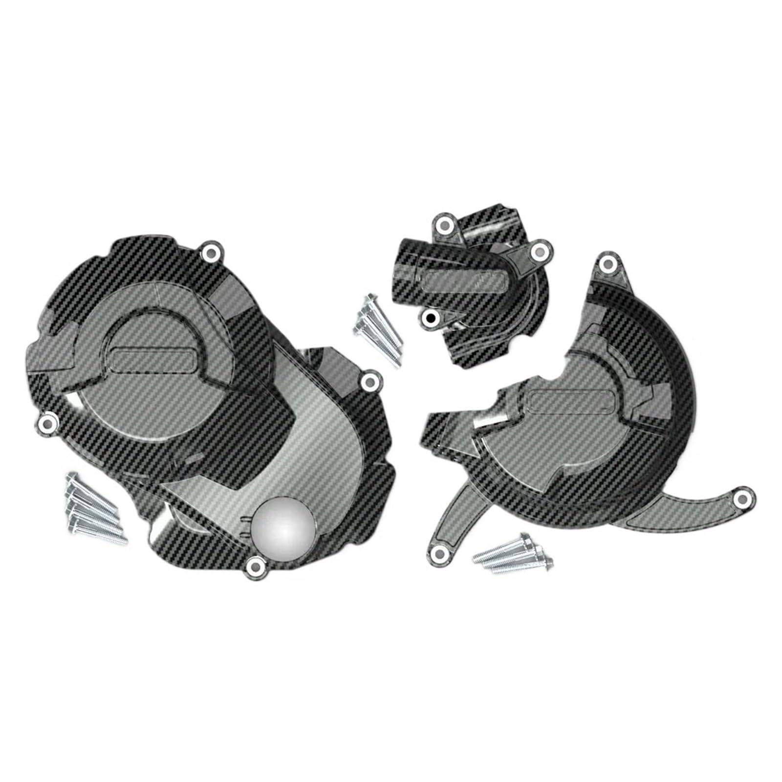 Motorabdeckungen Zubehör Motor Lichtmaschine Kupplung Schutz Abdeckung Zubehör Fit Für Ducati Monster 937 950 SP & MULTISTRADA V2 DESERTX 2021-2023 Motorschutzabdeckungen(1 Set-CF) von ZRHYRG
