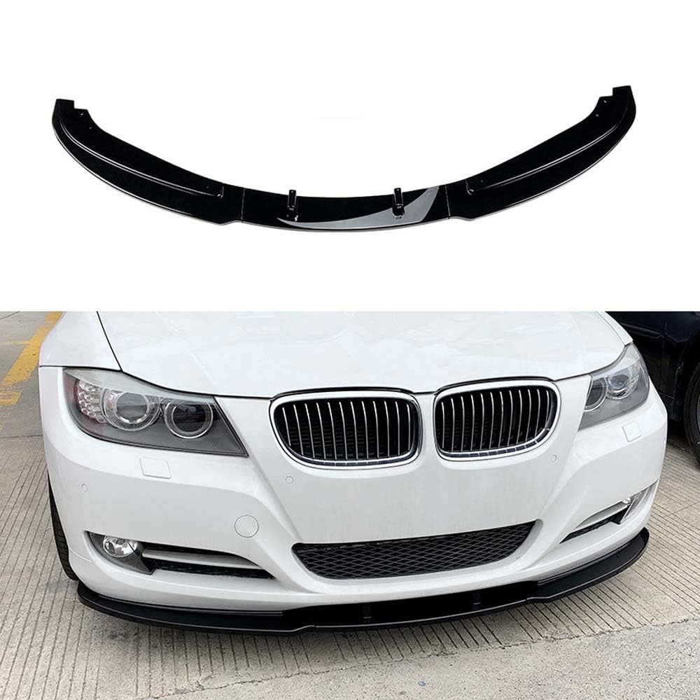 ABS-Auto-Frontstoßstange vorne Lippe vorne Schaufel für BMW 3er E90 E91 LCI 320i 330i 2009–2012 Außenmodifikation,A Glossy Black von ZSALTT