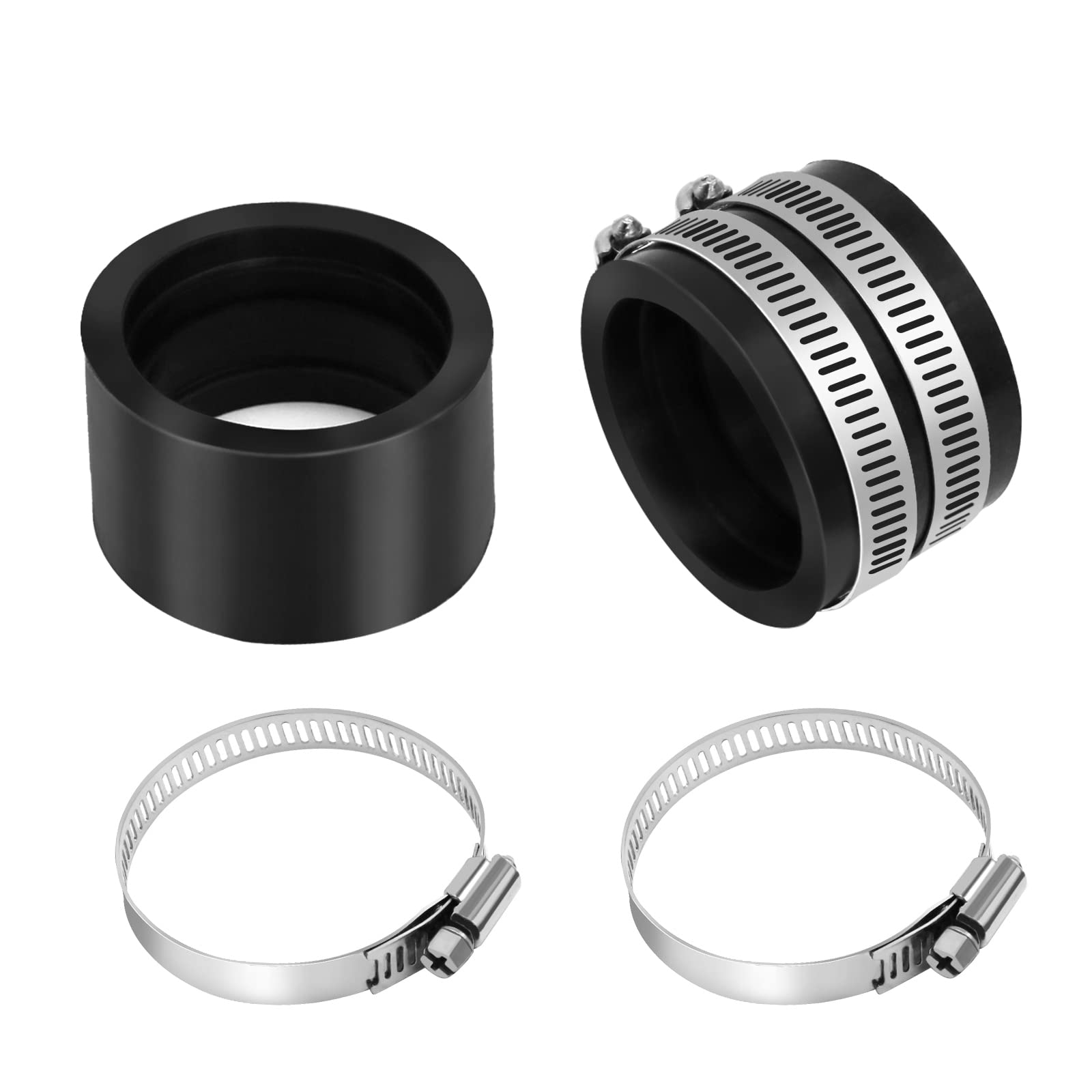 2 Stück Motorrad Vergaser Ansaugstutzen Schnittstelle Einlassrohr für PWK KEIHIN OKO KOSO Ansaugkrümmer Gummi Vergaser Ersatzteil für Dirt Bike ATV Go Kart Motorcross (schwarz 35 mm) von ZSDTRP