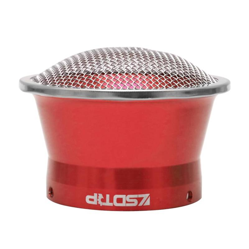 Vergaser-Luftfilter Clean Velocity Stack 63 mm kurzes Aluminiumgehäuse mit SUS304 Mesh für PWK34 36 38 40 42 mm TM38 VM38 TX38 Carb Moped Pit Dirt ATV Scooter (rot, 63 mm kurz) von ZSDTRP