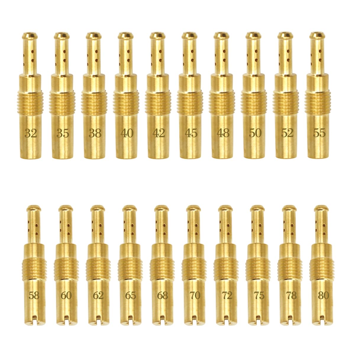 Vergaser-Set, langsames Pilotstrahl-Set für PWK PWM PJ PE FCR Keih-in OK-O Poli-ni Ersatzantrieb weiter, schneller, sparsam (KE 424-21, #32-#80 SCL-2018090003-ZH-A03) von ZSDTRP