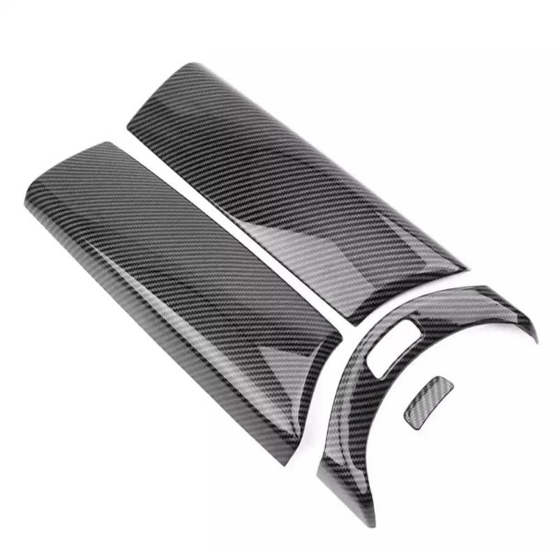 Auto-Innenverkleidungs 4Pcs Auto Center Armlehne Box Panel Schalter Taste Abdeckung Innen Für Benz Für E GLC C Klasse Für W205 Auto Dekoration Rahmen Trim(Carbon Pattern) von ZSGHJA