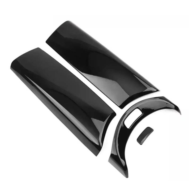 Auto-Innenverkleidungs 4Pcs Auto Center Armlehne Box Panel Schalter Taste Abdeckung Innen Für Benz Für E GLC C Klasse Für W205 Auto Dekoration Rahmen Trim(Schwarz) von ZSGHJA