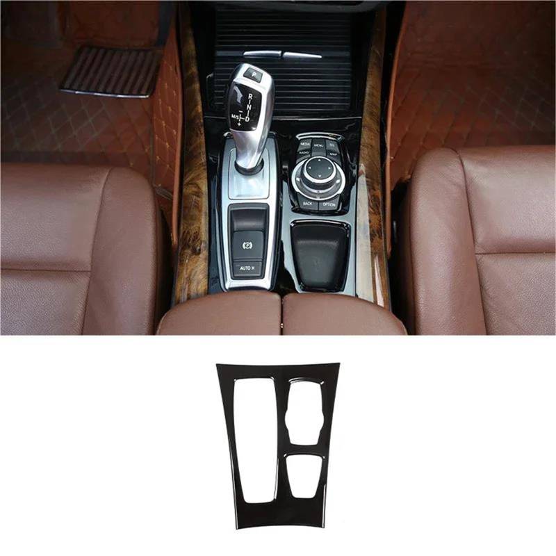 Auto-Innenverkleidungs ABS Auto Center Console Getriebe Shift Panel Abdeckung Trim Für X5 E70 X6 E71 2010-2013 LHD Innen Auto Dekoration Rahmen Trim(Schwarz glänzend) von ZSGHJA