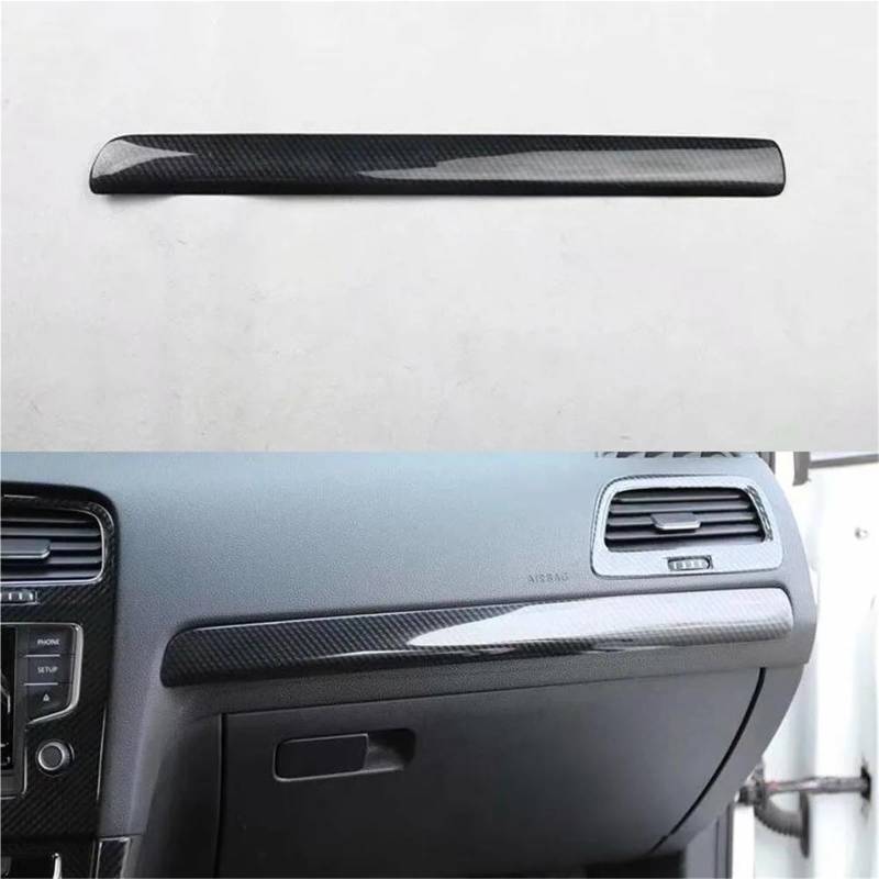 Auto-Innenverkleidungs Auto Armaturenbrett Beifahrersitz Dekoration Streifen Trim Styling Für VW Für Golf 7 2014-2018 LHD Auto Zubehör Auto Dekoration Rahmen Trim(Carbon Pattern) von ZSGHJA