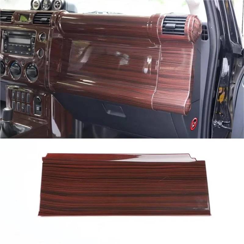 Auto-Innenverkleidungs Auto-Armaturenbrett Beifahrersitzverkleidung ABS-Aufkleber Für Toyota Für FJ Cruiser LHD Innenzubehörverkleidung Auto Dekoration Rahmen Trim(Wood Color) von ZSGHJA