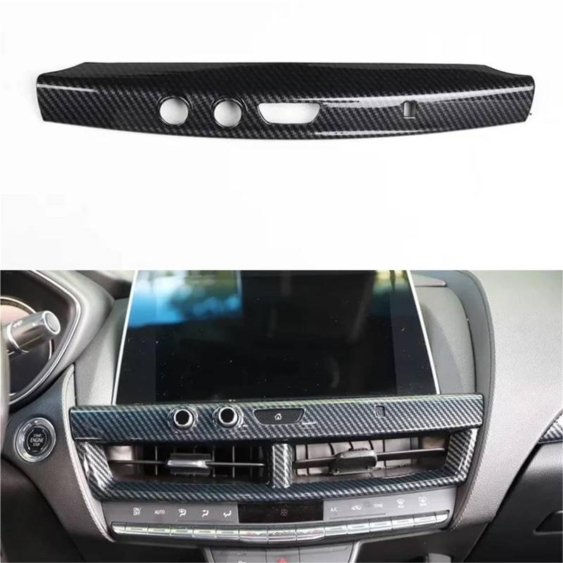 Auto-Innenverkleidungs Auto-Armaturenbrett Mittelkonsole Dekoration Trim ABS Aufkleber Für Cadillac Für CT5 2020-2022 Interior Styling Auto Dekoration Rahmen Trim(Carbon Pattern) von ZSGHJA