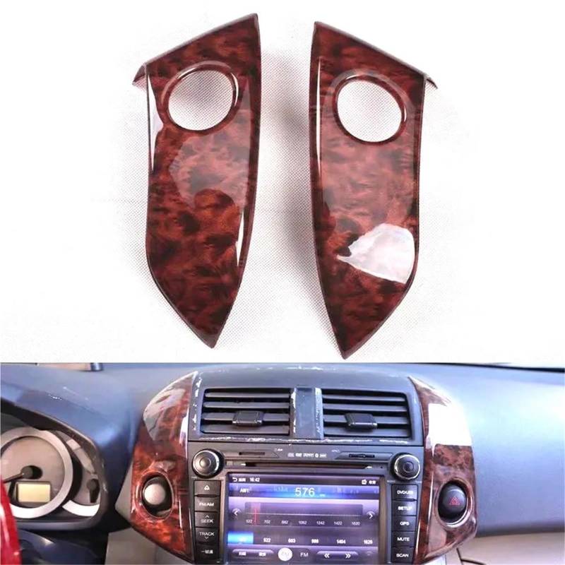 Auto-Innenverkleidungs Auto-Armaturenbrett Zentrale Steuerung Notschalter Panel Cover Trim Styling Für Toyota Für RAV4 2009-2012 Auto Dekoration Rahmen Trim(Agate Color) von ZSGHJA