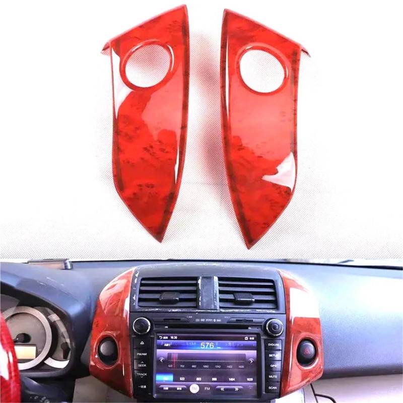 Auto-Innenverkleidungs Auto-Armaturenbrett Zentrale Steuerung Notschalter Panel Cover Trim Styling Für Toyota Für RAV4 2009-2012 Auto Dekoration Rahmen Trim(Yellow Peach) von ZSGHJA