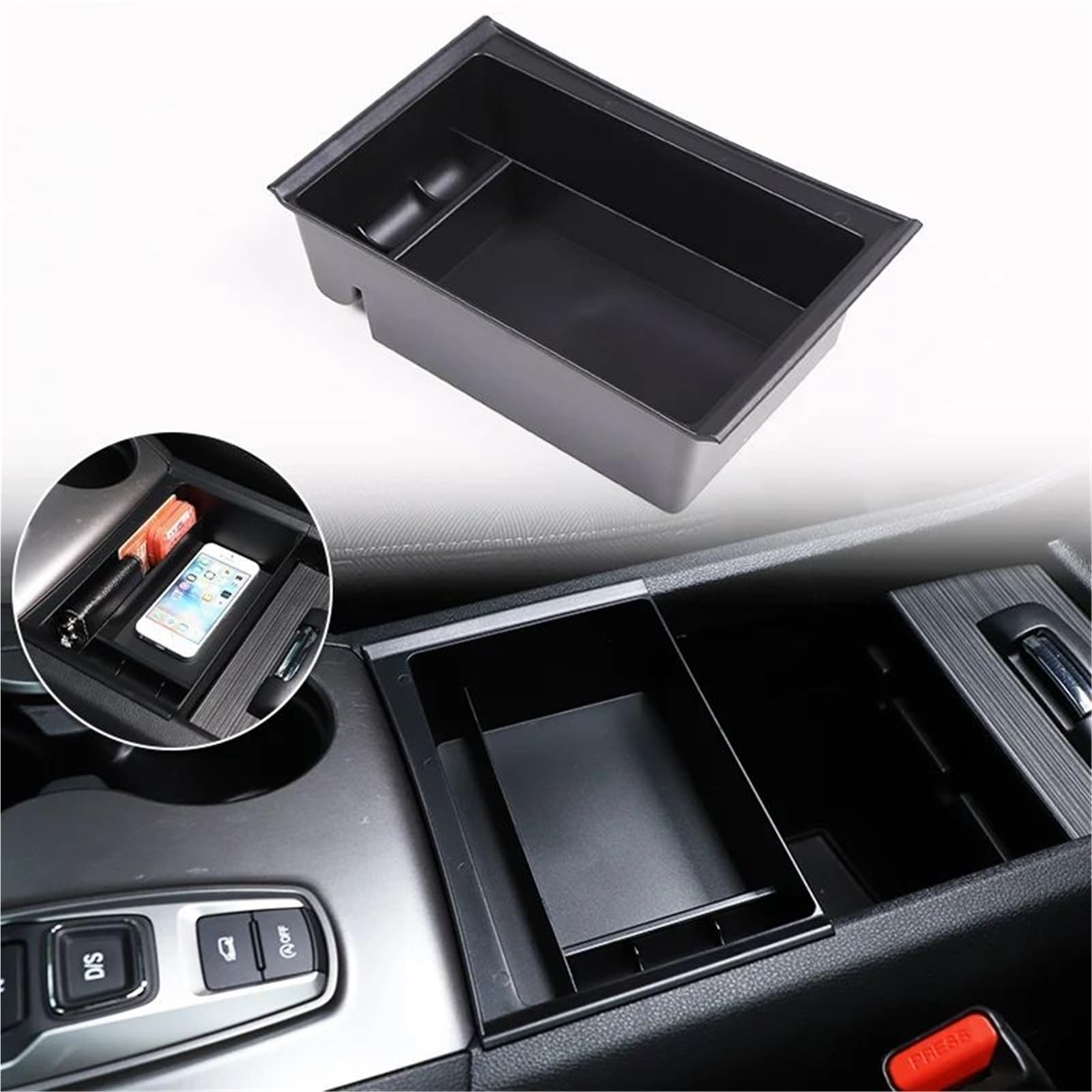 Auto-Innenverkleidungs Auto Armlehne Storage Box Tray Center Console Organizer Halter Für Pilot 2015-2022 Zubehör Auto Dekoration Rahmen Trim(Style 2) von ZSGHJA