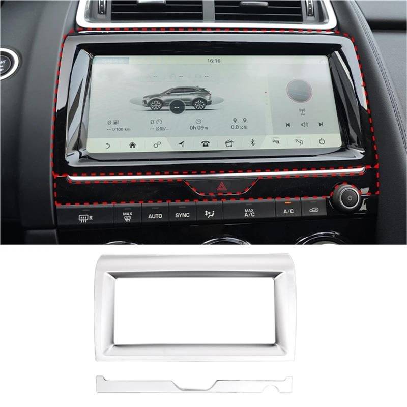 Auto-Innenverkleidungs Auto Center Console Navigation Rahmen Klimaanlage Bedienfeld Abdeckung Für Jaguar Für E-PACE 2018-2020 Auto Dekoration Rahmen Trim(Stil a) von ZSGHJA