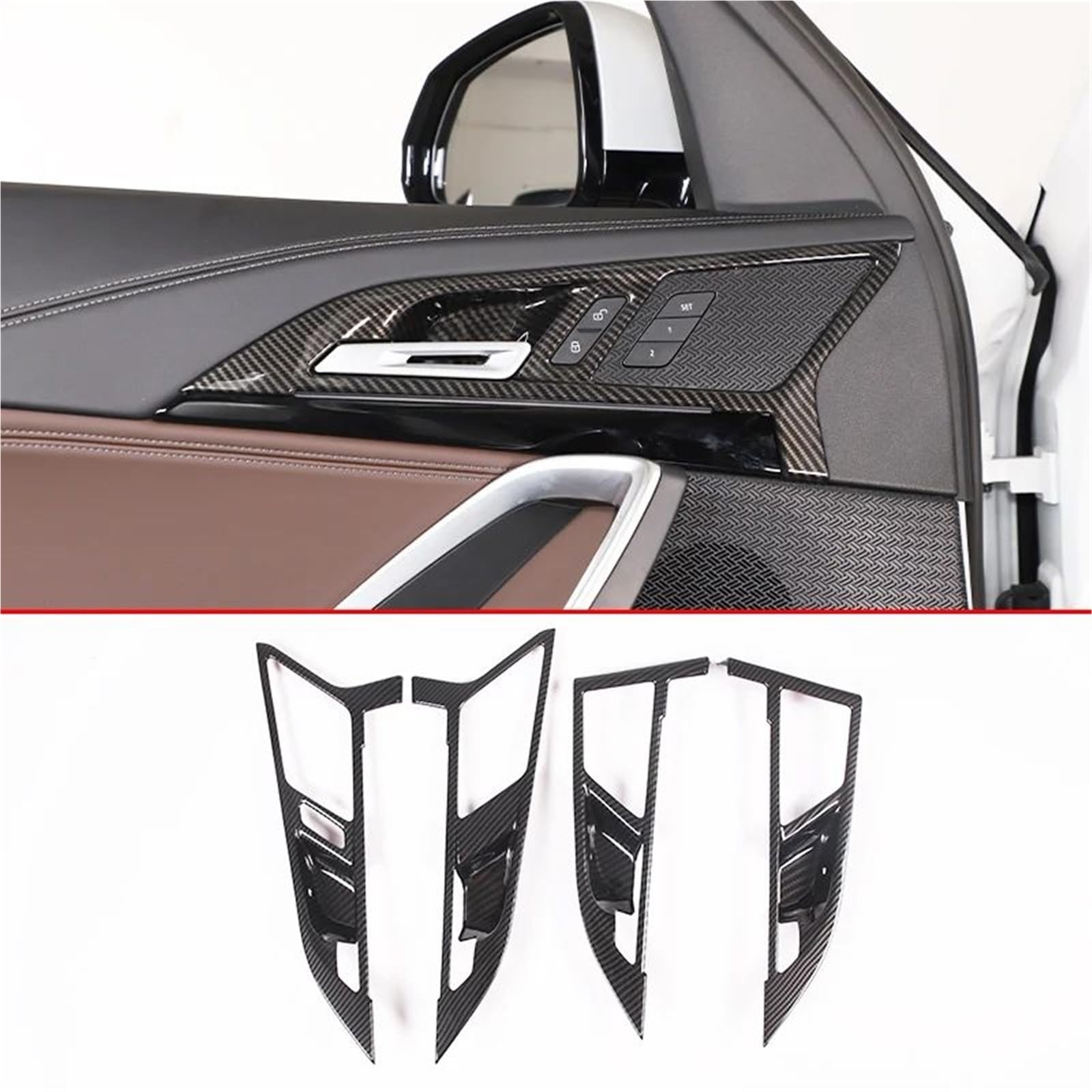 Auto-Innenverkleidungs Auto Center Controls Lenkrad Shift Panel Abdeckung Für X1 U10 U11 2023-2024 Innen Zubehör LHD Auto Dekoration Rahmen Trim(Carbon Texture 15) von ZSGHJA