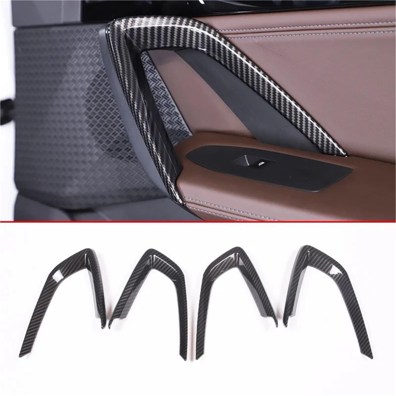 Auto-Innenverkleidungs Auto Center Controls Lenkrad Shift Panel Abdeckung Für X1 U10 U11 2023-2024 Innen Zubehör LHD Auto Dekoration Rahmen Trim(Carbon Texture 17) von ZSGHJA