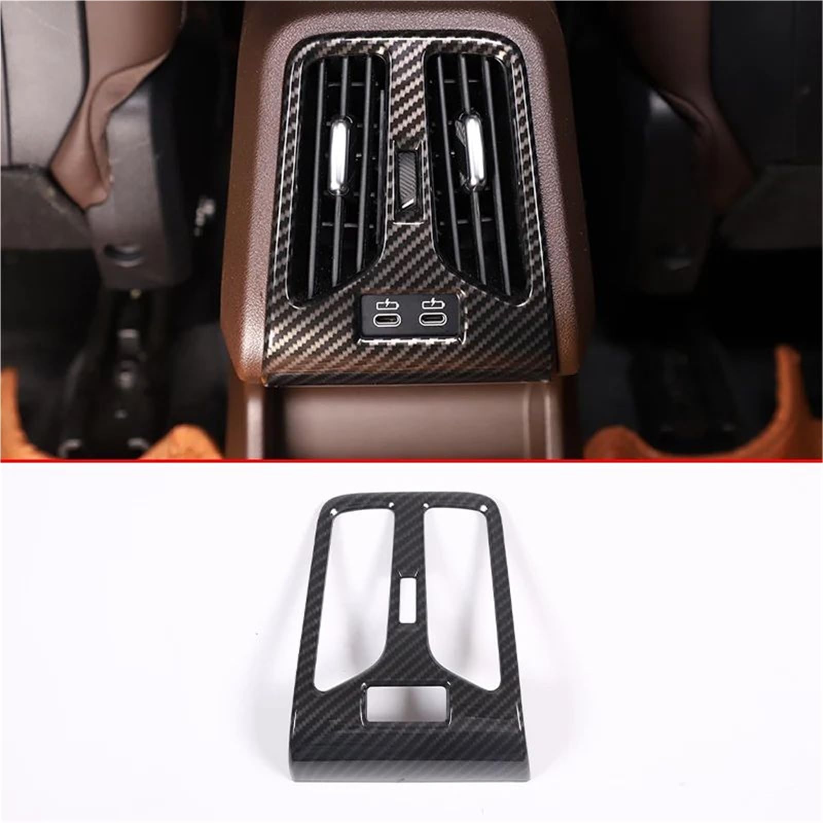 Auto-Innenverkleidungs Auto Center Controls Lenkrad Shift Panel Abdeckung Für X1 U10 U11 2023-2024 Innen Zubehör LHD Auto Dekoration Rahmen Trim(Carbon Texture 8) von ZSGHJA