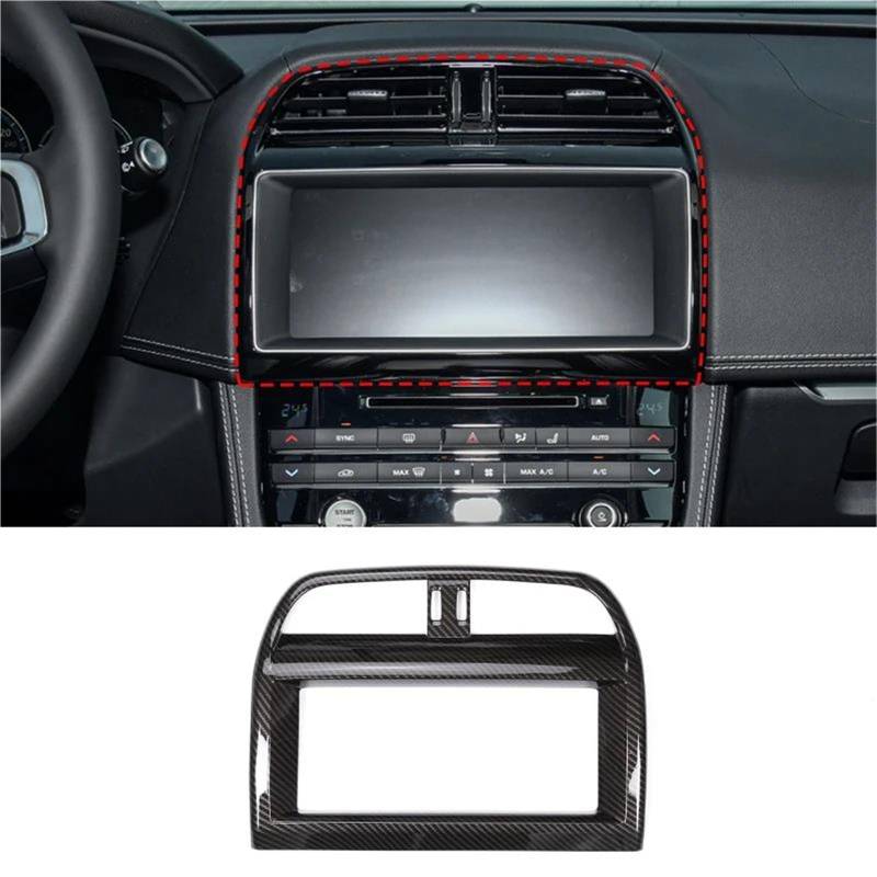 Auto-Innenverkleidungs Auto Center Konsole Klimaanlage Outlet Navigation Bildschirm Rahmen Für Jaguar Für F-PACE XE XEL 2016-2020 Auto Dekoration Rahmen Trim(Carbon Pattern) von ZSGHJA