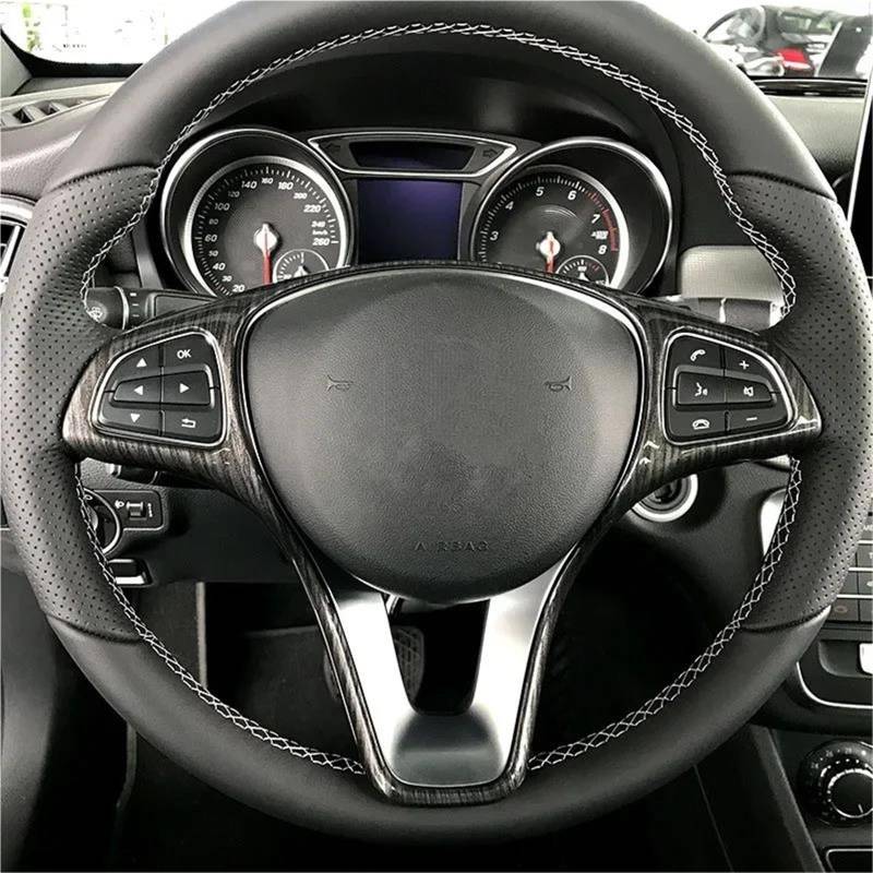 Auto-Innenverkleidungs Auto-Lenkradverkleidung Für Mercedes Für Benz Für A B C E GLA CLA GLC GLS GLE V-Klasse Für W176 W246 Auto Dekoration Rahmen Trim(Forged pattern) von ZSGHJA