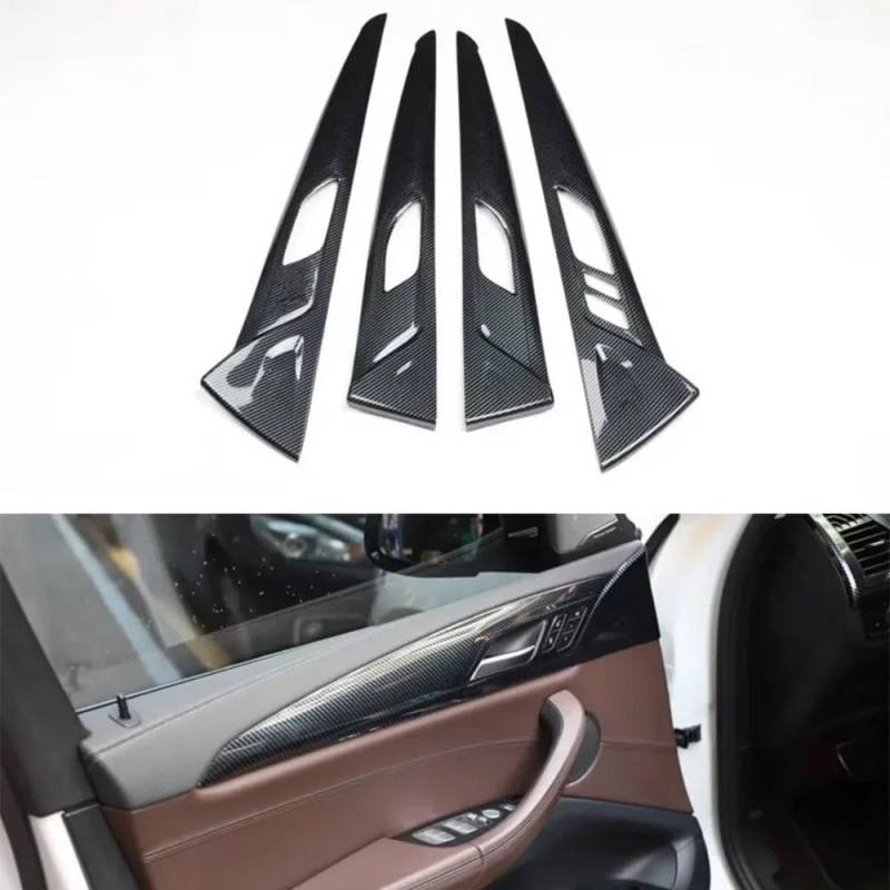 Auto-Innenverkleidungs Autotürverkleidungsabdeckung Trim Styling Für X3 X4 2018-2022 Innenausstattung Autozubehör 4St Auto Dekoration Rahmen Trim(Carbon Pattern) von ZSGHJA