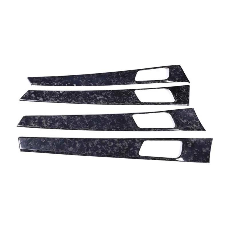 Auto-Innenverkleidungs Carbon Fiber Auto Innen Tür Griff Panel Rahmen Abdeckung Trim Aufkleber Für Panamera 971 2017-2023 Auto Dekoration Rahmen Trim(Forging Pattern) von ZSGHJA