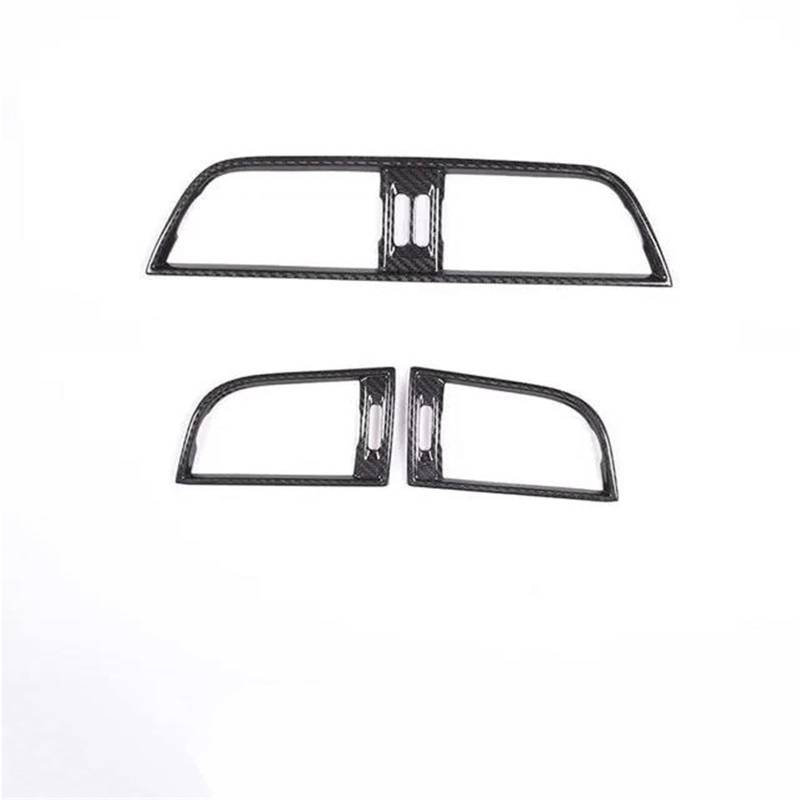 Auto-Innenverkleidungs Carbon Fiber Auto Konsole Dashboard Klimaanlage Vent Outlet Rahmen Abdeckung Trim Für Macan 2018-2023 Auto Dekoration Rahmen Trim(Style 5) von ZSGHJA