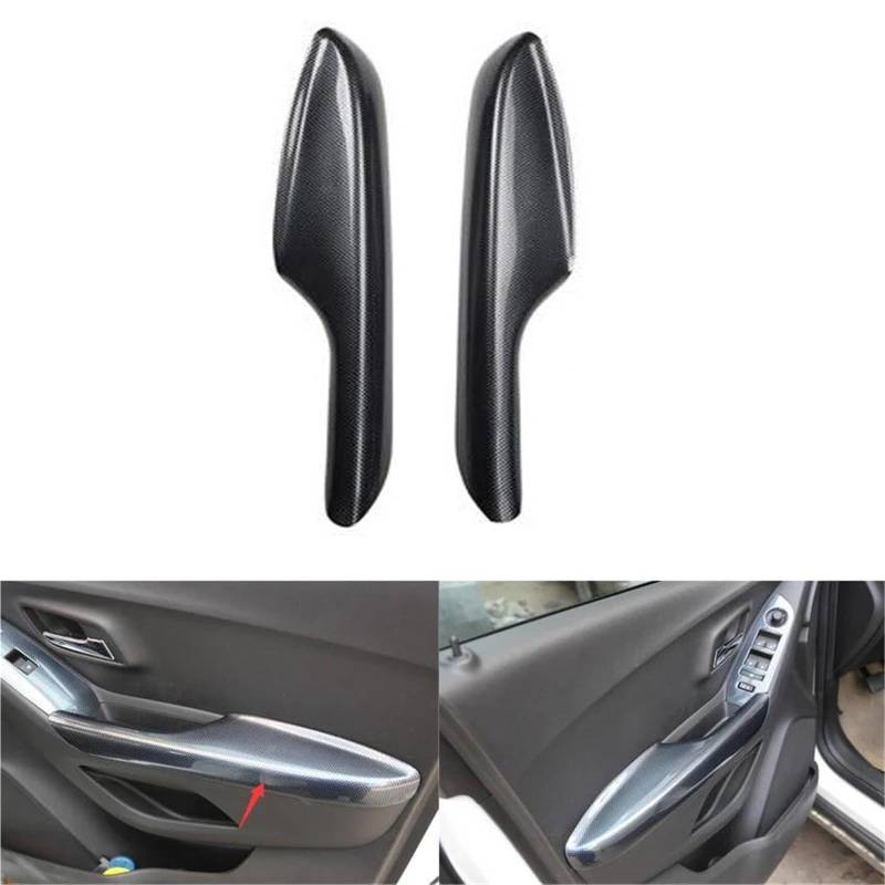 Auto-Innenverkleidungs Carbon Fiber Muster Auto Tür Armlehne Abdeckung Trim Aufkleber Für Chevy Für Trax 2014-2017 Auto Innen 2Pcs Auto Dekoration Rahmen Trim von ZSGHJA