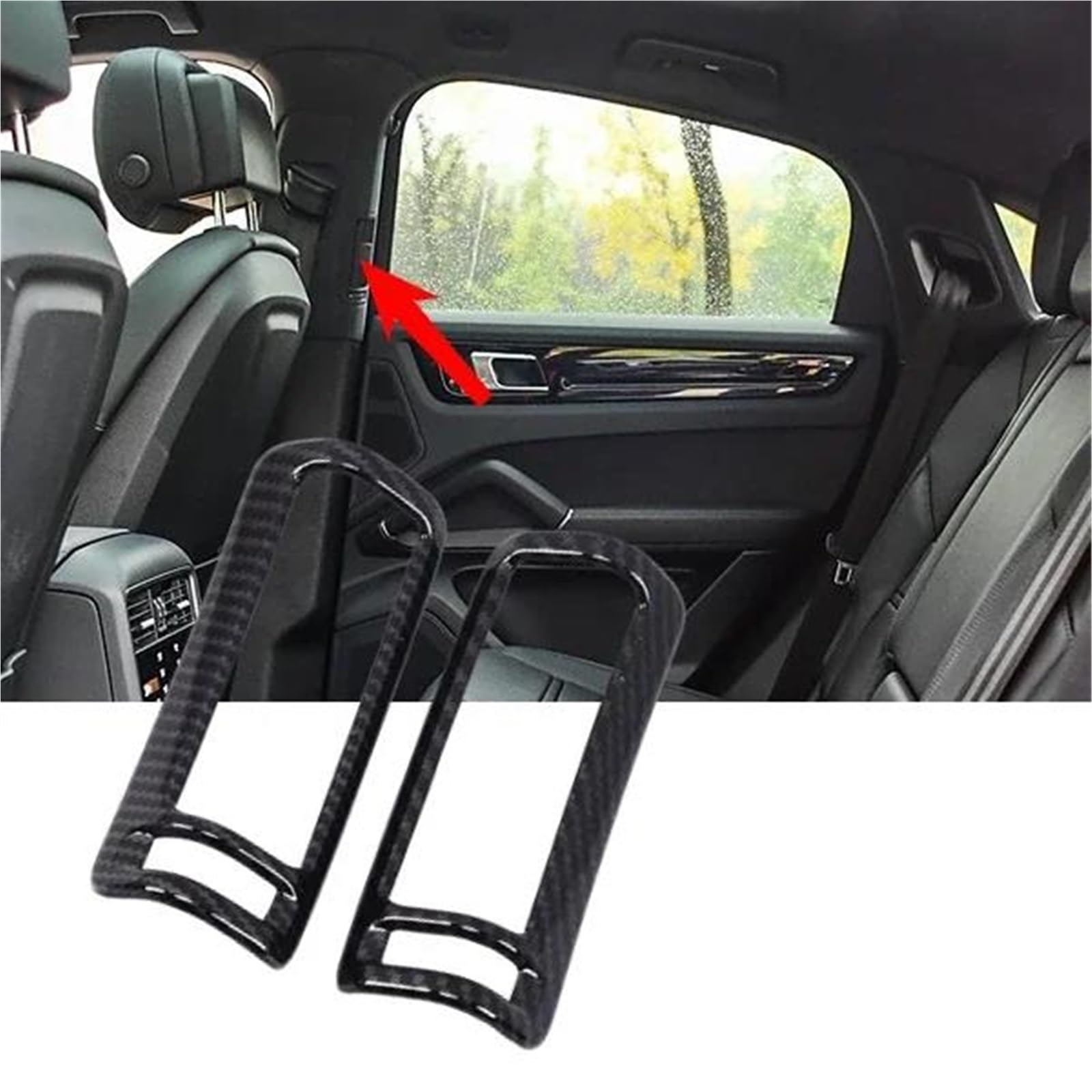 Auto-Innenverkleidungs Für Cayenne 2018-2022 ABS Auto Getriebe Wasser Tasse Rahmen Luftauslass Innere Armlehne Trim Abdeckung Auto Innen Auto Dekoration Rahmen Trim(Style 15) von ZSGHJA