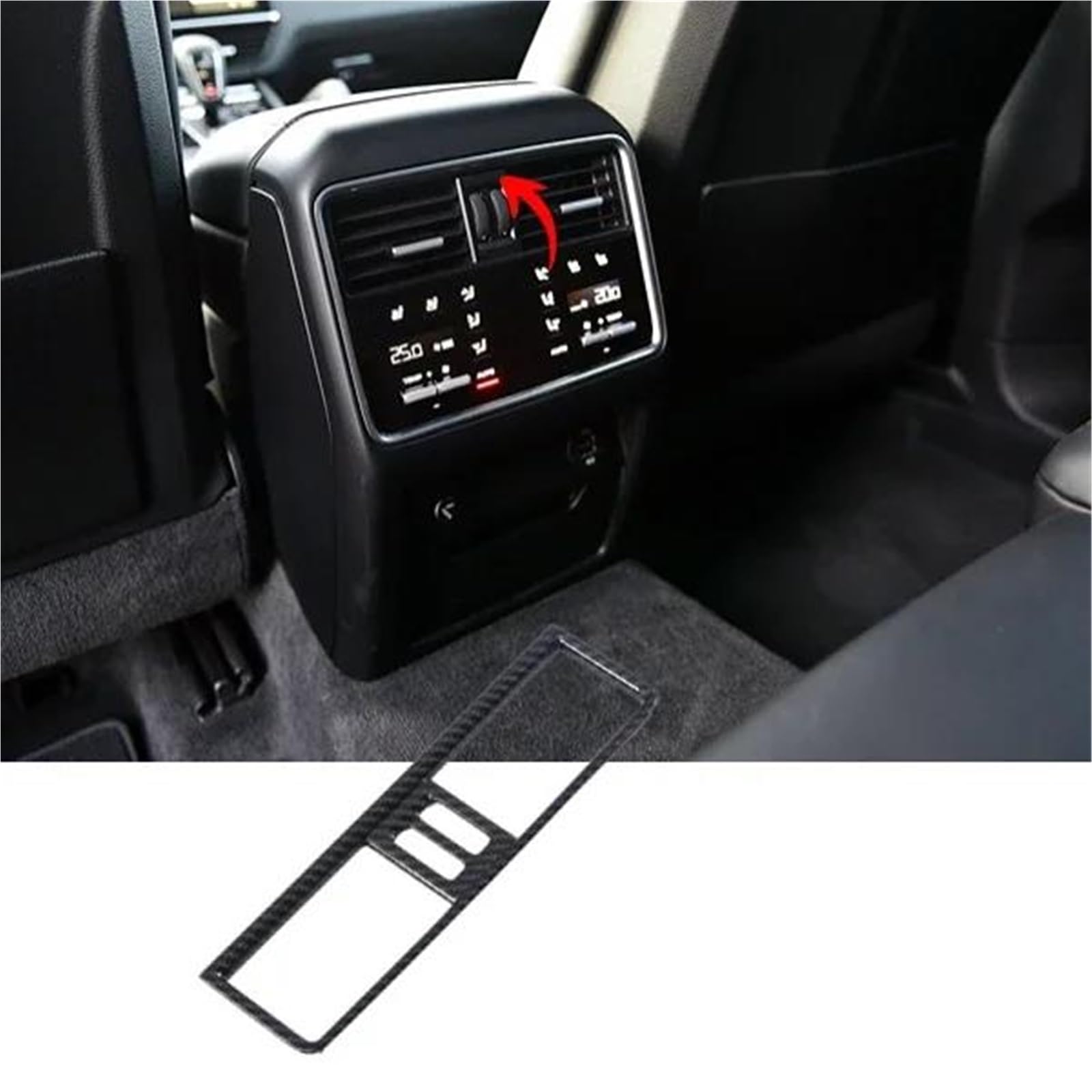 Auto-Innenverkleidungs Für Cayenne 2018-2022 ABS Auto Getriebe Wasser Tasse Rahmen Luftauslass Innere Armlehne Trim Abdeckung Auto Innen Auto Dekoration Rahmen Trim(Style 5) von ZSGHJA
