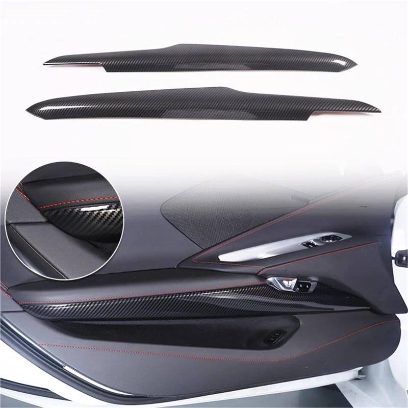 Auto-Innenverkleidungs Für Chevy Für Corvette C8 2020-2024 Auto ABS Autokonsole Gangschaltung Panel Abdeckung Tür Armlehne Zieraufkleber Auto Dekoration Rahmen Trim(Carbon Texture 21) von ZSGHJA