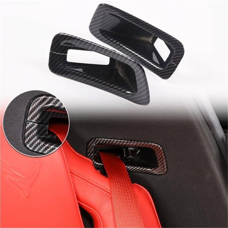 Auto-Innenverkleidungs Für Chevy Für Corvette C8 2020-2024 Auto ABS Autokonsole Gangschaltung Panel Abdeckung Tür Armlehne Zieraufkleber Auto Dekoration Rahmen Trim(Carbon Texture 29) von ZSGHJA
