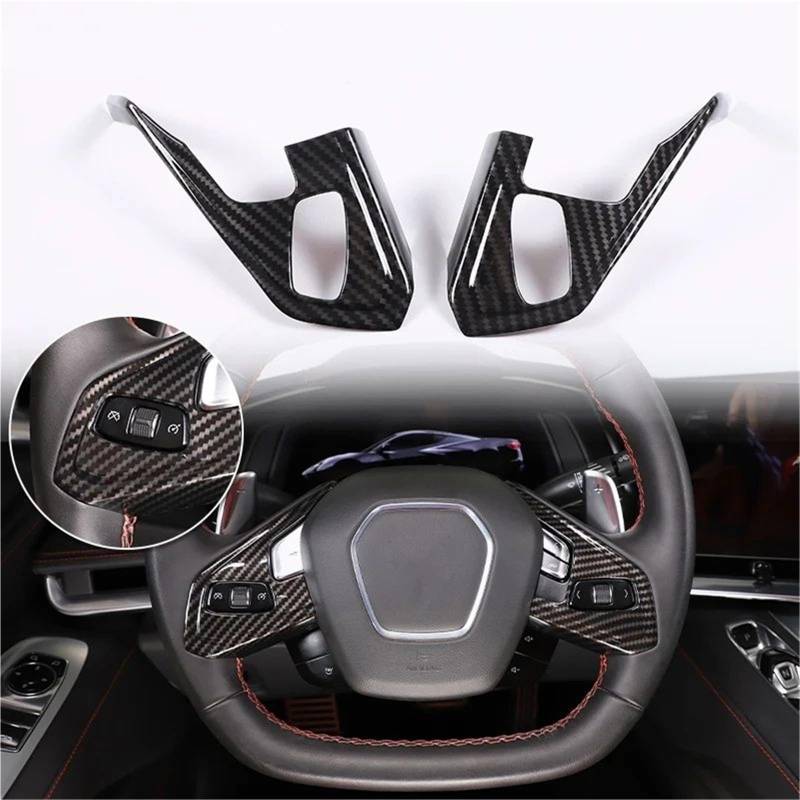 Auto-Innenverkleidungs Für Chevy Für Corvette C8 2020-2024 Auto ABS Autokonsole Gangschaltung Panel Abdeckung Tür Armlehne Zieraufkleber Auto Dekoration Rahmen Trim(Carbon Texture 33) von ZSGHJA