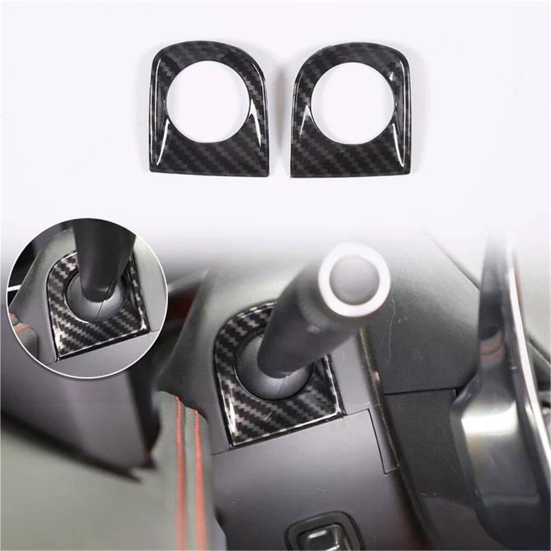 Auto-Innenverkleidungs Für Chevy Für Corvette C8 2020-2024 Auto ABS Autokonsole Gangschaltung Panel Abdeckung Tür Armlehne Zieraufkleber Auto Dekoration Rahmen Trim(Carbon Texture 35) von ZSGHJA