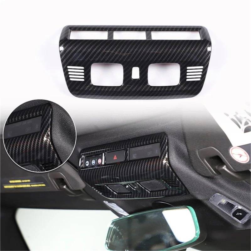Auto-Innenverkleidungs Für Chevy Für Corvette C8 2020-2024 Auto ABS Autokonsole Gangschaltung Panel Abdeckung Tür Armlehne Zieraufkleber Auto Dekoration Rahmen Trim(Carbon Texture 43) von ZSGHJA